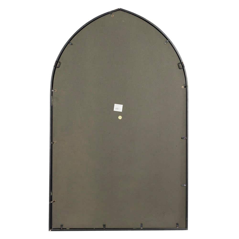 Black Arched Windowpane Full Length Wall Mirror