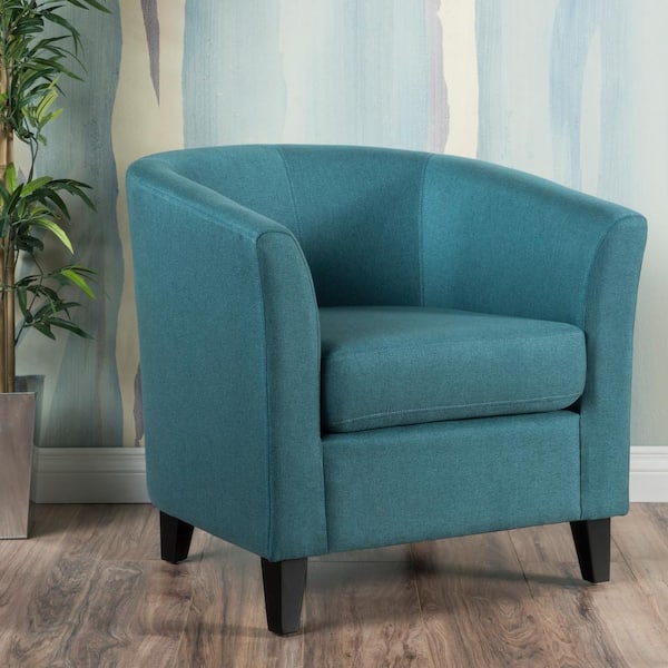Dark Teal Fabric Club Chair (Set of 1)