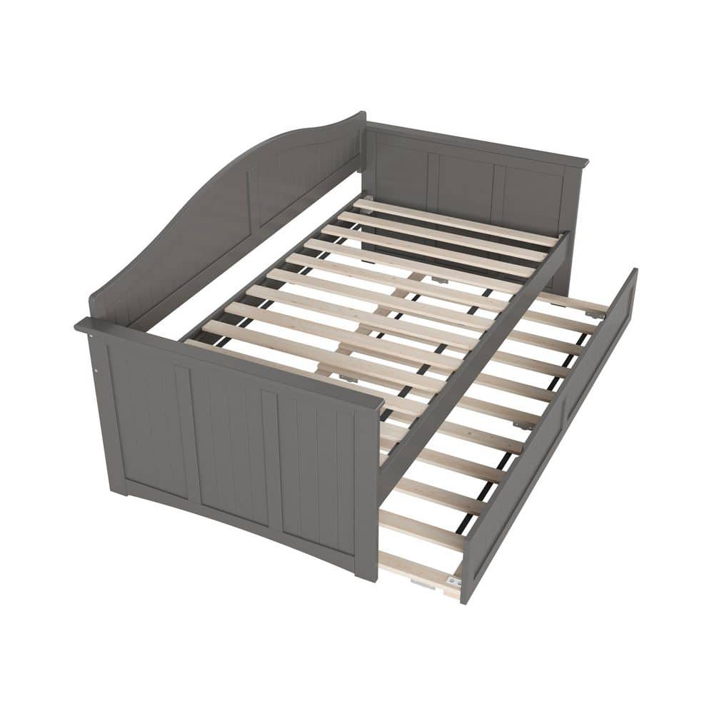 Nantucket Walnut Twin Solid Wood Daybed with Twin Trundle - thumbnail 4