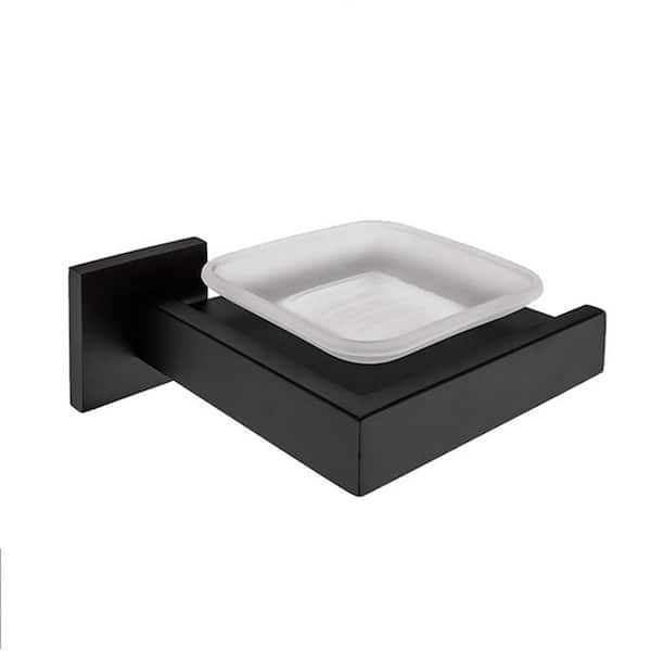 EPOWP Wall Mount Soap Dishes in Matte Black (1-Pack)