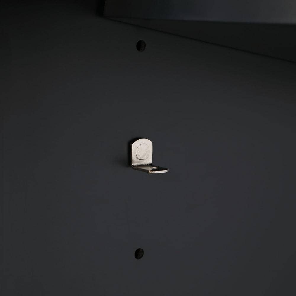 Gabi 24" Black Undermount Single Sink Bathroom Vanity with White Marble Top