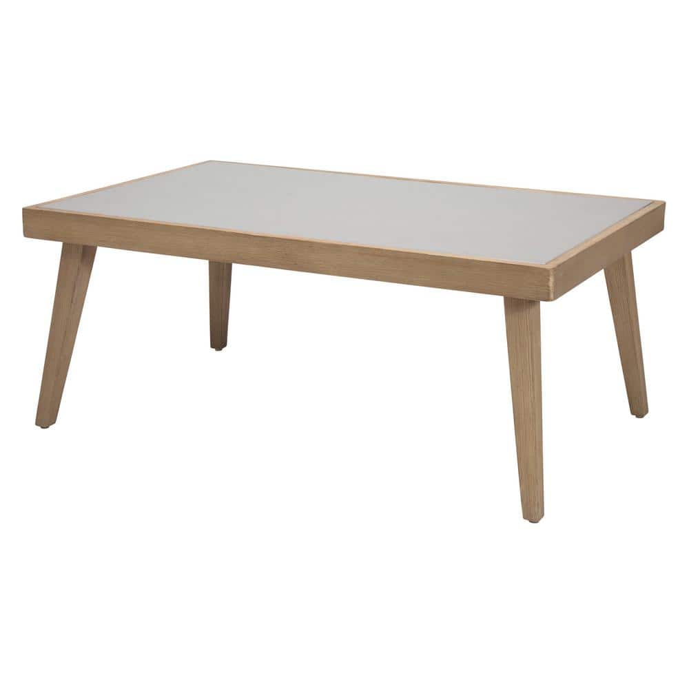 Fontana Eucalyptus Rectangle Wood and Superstone Outdoor Coffee Table