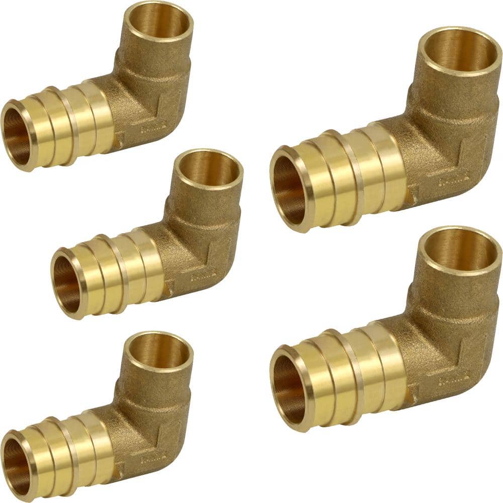 3/4 in. x 1/2 in. Pex A x Female Sweat Expansion Pex Elbow Lead Free Brass 90 Degree for Use in Pex A-Tubing (Pack of 5) price history on PriceWatchPro
