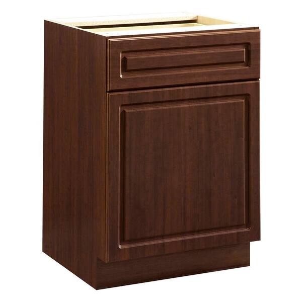 Heartland Cabinetry Heartland Ready to Assemble 24x34.5x24.3 in. Base Cabinet with 1 Door and 1 Drawer in Cherry