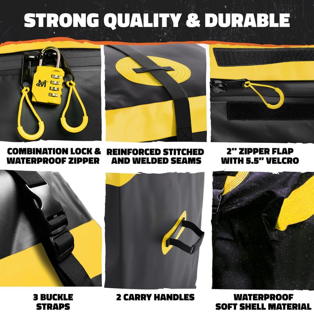 Mockins 20 Cu Ft Yellow and Black Waterproof Hitch Cargo Carrier Bag