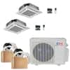 Ramsond Sophia 18000 BTU 1.5 Ton 21.3 SEER Dual Cassette Multi-Zone ...
