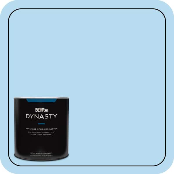 BEHR DYNASTY 1 qt. #P500-2 Seashore Dreams Satin Enamel Interior Stain-Blocking Paint and Primer