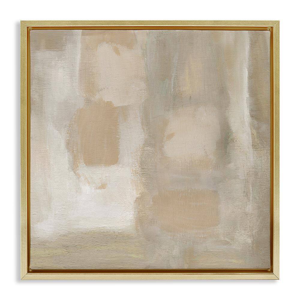 Beige Neutral Painting by Carol Robinson Gold Floater Frame Abstract Graphic Art Print 18 in. x 18 in. price history on PriceWatchPro