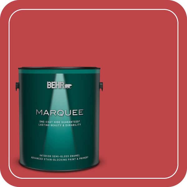 BEHR MARQUEE 1 gal. Home Decorators Collection #HDC-FL13-1 Glowing Scarlet Semi-Gloss Enamel Interior Paint & Primer