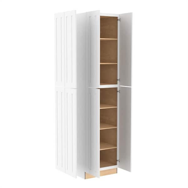 Home Decorators Collection Grayson 23.8 in. W x 0.75 in. D x 96 in. H in Pacific White Pantry Kitchen Cabinet End Panel