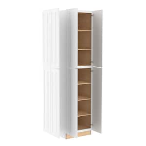 Grayson 23.8 in. W x 0.75 D in. x 96 in. H Pacific White Painted Plywood Assembled Pantry Kitchen Cabinet End Panel