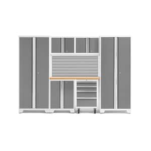 Bold Series 7-Piece 24-Gauge Steel Garage Storage System in Platinum Silver (108 in. W x 77 in. H x 18 in. D)