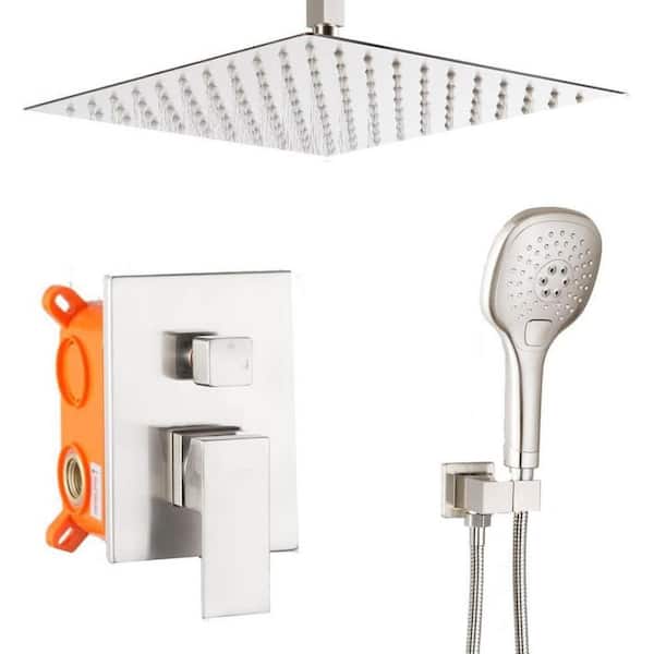 Unbranded Roxy 14.4 in. W 3 Jet Shower Tower in Brushed Nickel 16GS-36183