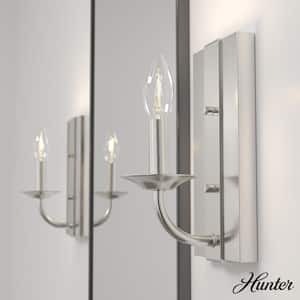 Perch Point 1-Light Brushed Nickel Wall Sconce