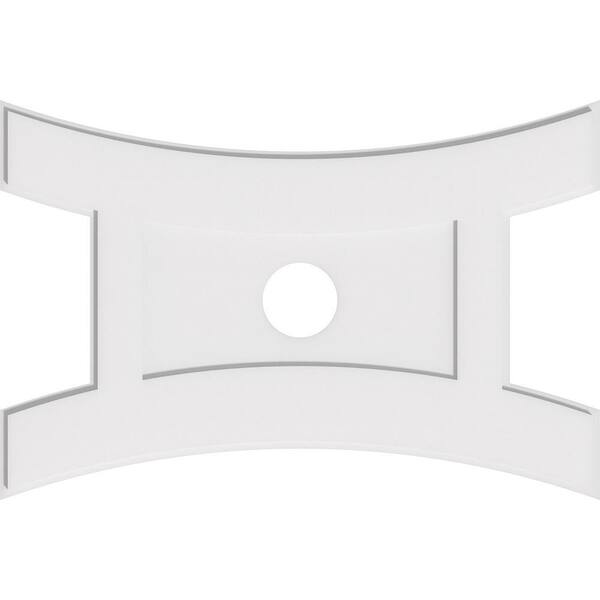Ekena Millwork 40 in. W x 26-5/8 in. H x 5 in. ID x 1 in. P Haven Architectural Grade PVC Contemporary Ceiling Medallion