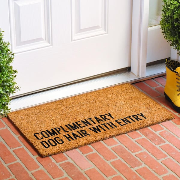 Complimentary Dog Hair with Entry 17 in. x 29 in. Door Mat