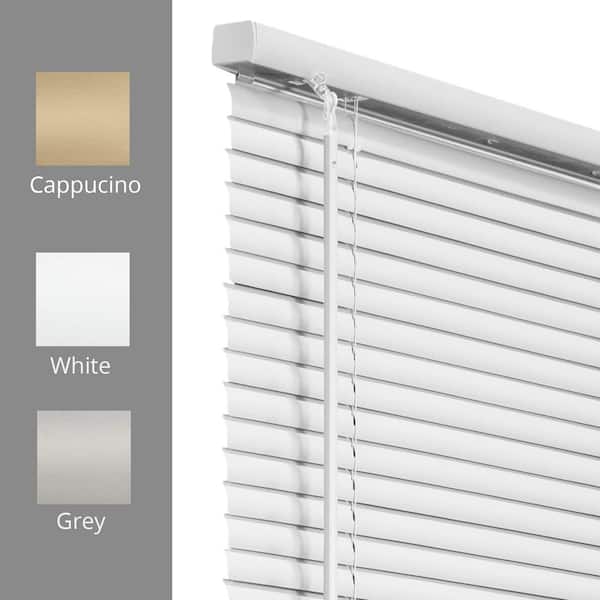 Chicology White Cordless Room Darkening 1 in. Vinyl Mini Blind
