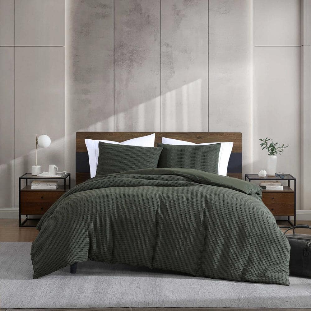 Forest Green King Microfiber Reversible Comforter Set