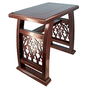 St. Thomas Aquinas 19.5 in. Brown Standard Rectangle Top Wood Wooden Stool