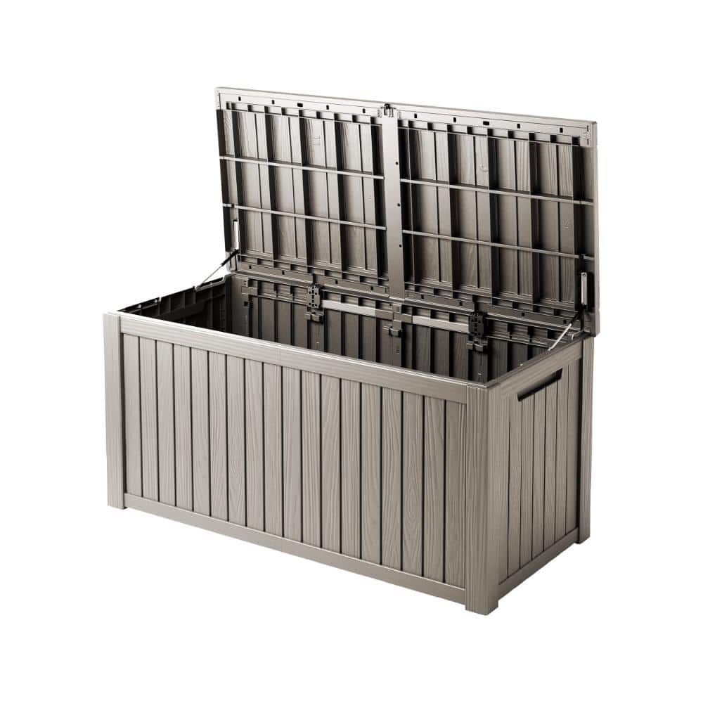 190 Gal. Resin Deck Box Outdoor Waterproof Storage Lockable UV Resistant for Patio Furniture Garden Tools Pool Supplies price history on PriceWatchPro