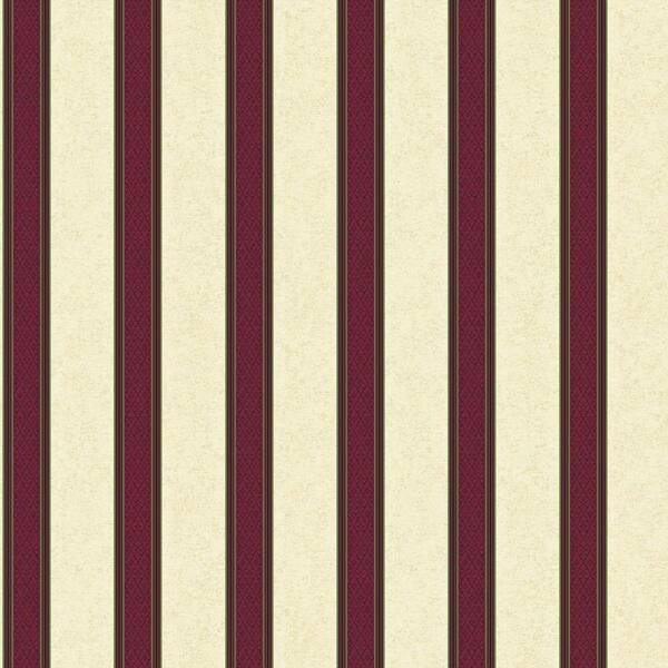 The Wallpaper Company 56 sq. ft. Purple Jewel Tone Damask Harlequin Stripe Wallpaper