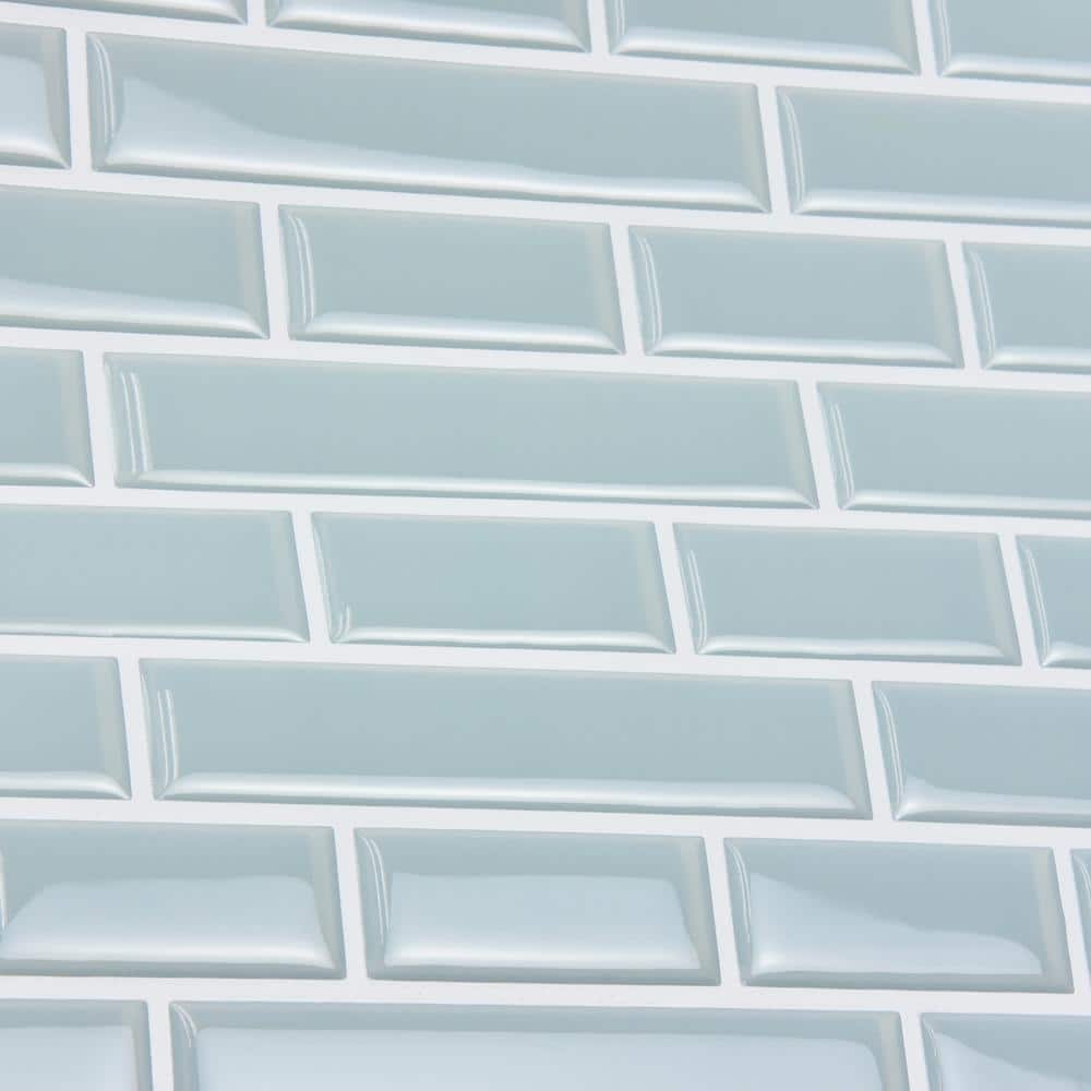 10.5'' W x 10.5'' L PVC Peel and Stick Subway Tile