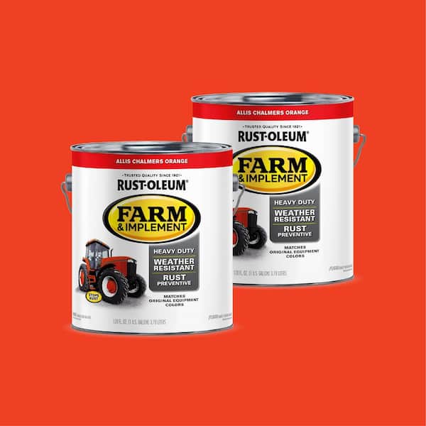 1 gal. Farm & Implement Allis Chalmers Orange Gloss Enamel Paint (2-Pack)