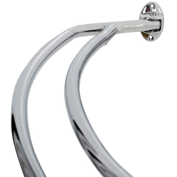 Zenith 6 ft. Double-Curved Shower Rod in Chrome-DISCONTINUED