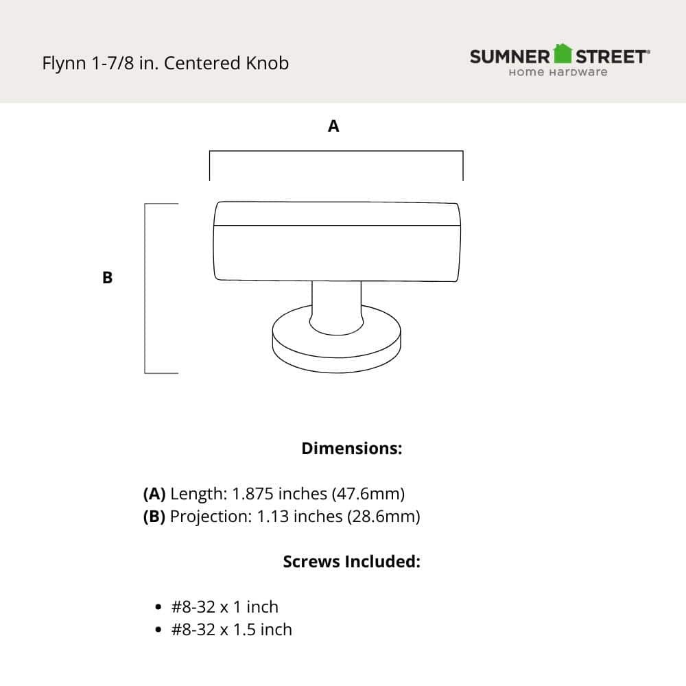 Flynn Satin Brass Modern T-Handle Bar Knob