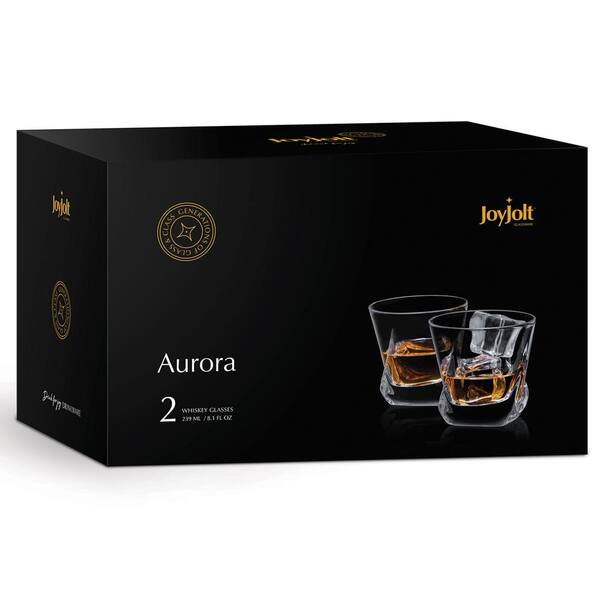 JoyJolt Aurora 8 oz. Crystal Whiskey Glasses (Set of 4) MC202111 - The Home  Depot