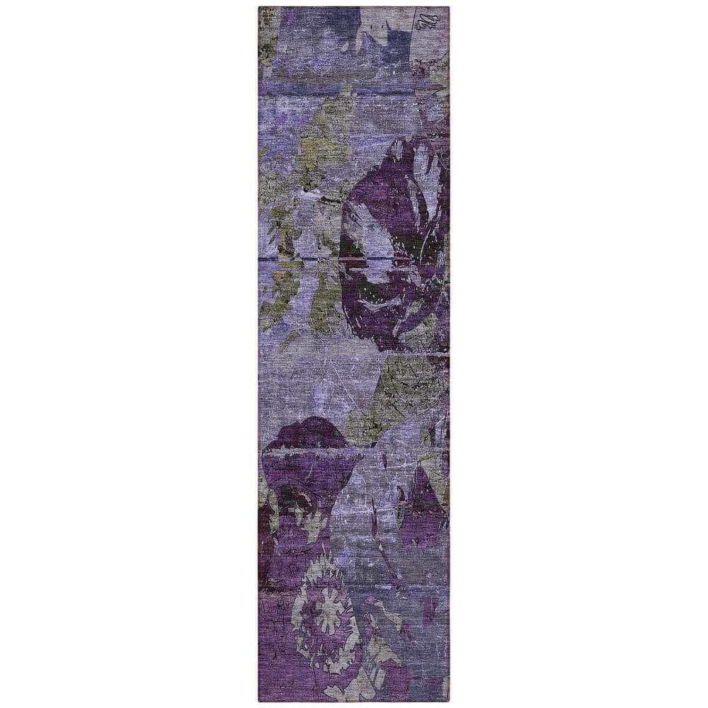 Chantille ACN555 Purple 2 ft. 3 in. x 7 ft. 6 in. Machine Washable Indoor/Outdoor Geometric Runner Rug price history on PriceWatchPro