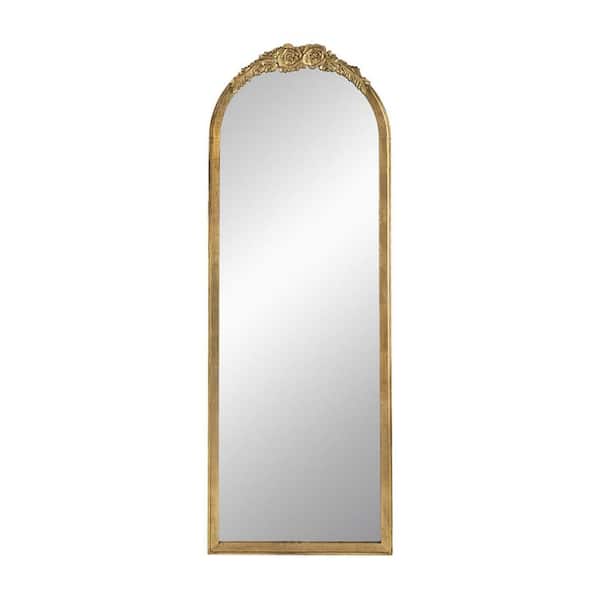 Miscool Anky 18.9 in. W x 55.5 in. H Wood Framed Gold Wall Mounted Decorative Mirror