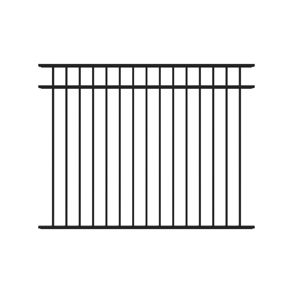 Athens 4.5-ft H x 6-ft W Gloss Black Aluminum Flat Top and Bottom Fence Panel for Pool Application price history on PriceWatchPro