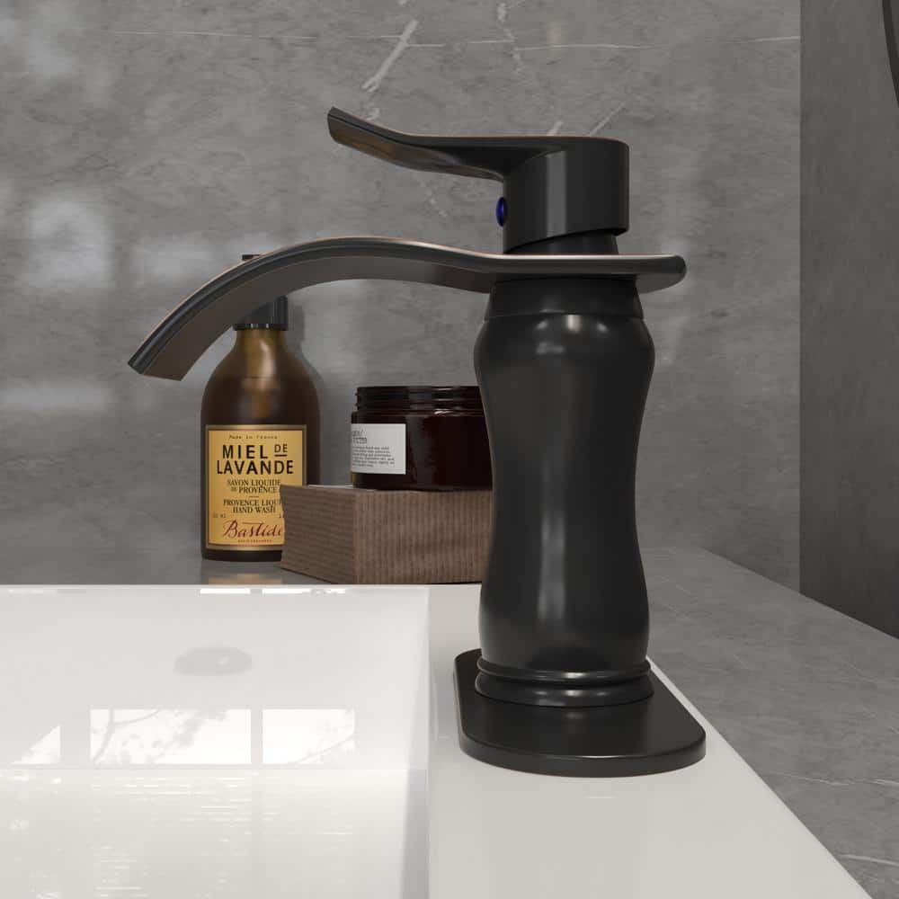 Oil Rubbed Bronze Single Handle Waterfall Bathroom Faucet