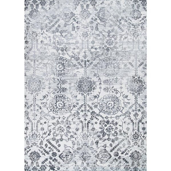 Couristan Calinda Marlowe Chrome 5 ft. x 8 ft. Area Rug