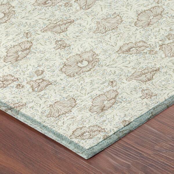 Chantille Machine Washable Indoor/Outdoor Abstract ACN2792 Ivory 8 ft. x 8 ft. Round Rug