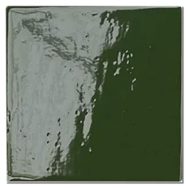 Terralis 6 in. x 6 in. Glossy Deep Forest Green Porcelain Square Wall and Floor Tile (4.65 sq. ft./case)-19 Pack