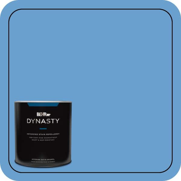 BEHR DYNASTY 1 qt. #P520-4 Cornflower Satin Enamel Interior Stain-Blocking Paint & Primer