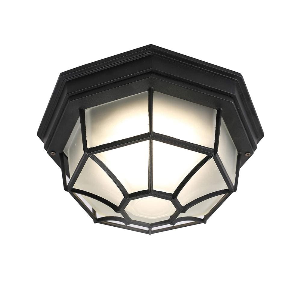Hadley 11.5 in. 1-Lights Black Flush Mount