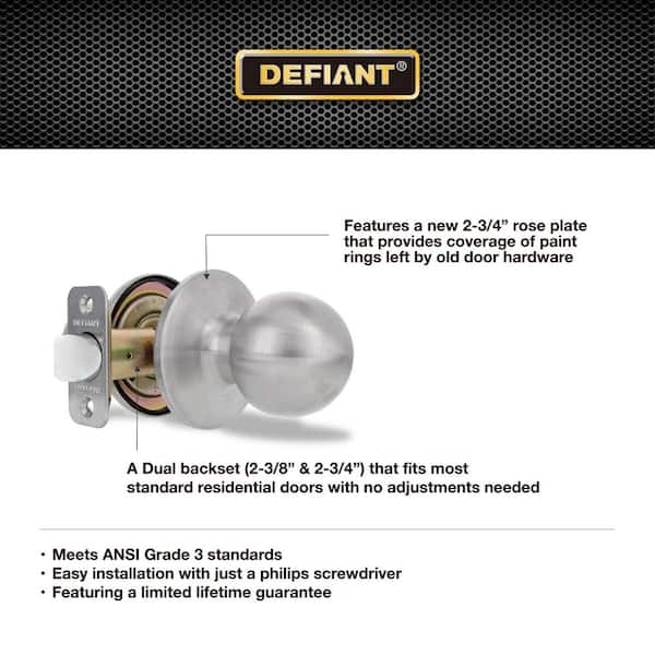 Defiant Saturn Stainless Steel Hall/Closet Door Knob 32T3630B
