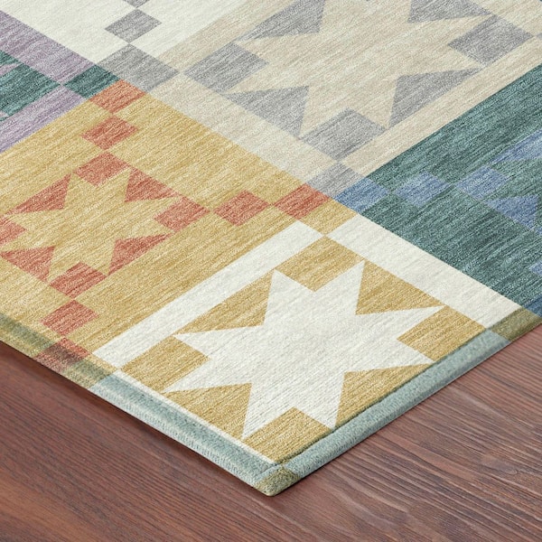 Chantille Machine Washable Indoor/Outdoor Abstract ACN2538 Silver 10 ft. x 14 ft. Area Rug