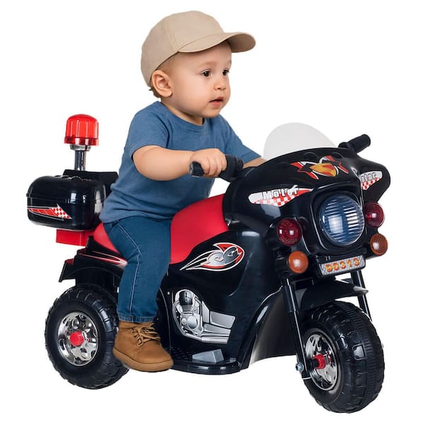 3-Wheel Battery Powered Motorcycle in Black/Red