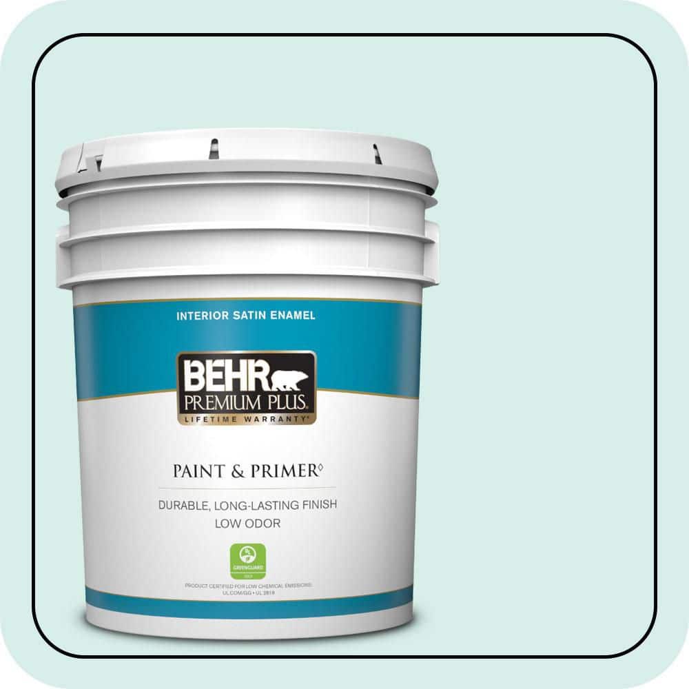 5 gal. #M450-1 Dew Pointe Satin Enamel Low Odor Interior Paint & Primer price history on PriceWatchPro