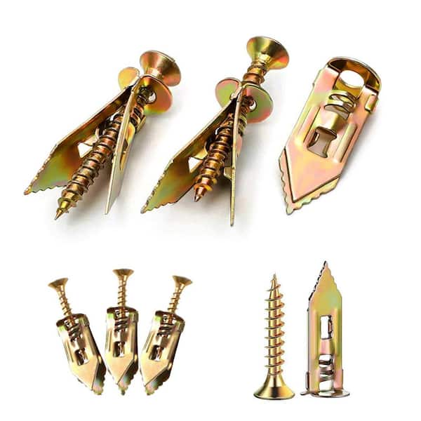Drywall Self Drilling Anchors with Screws Kit, 80 Sheetrock Anchors and 80 Zinc Plated Screws