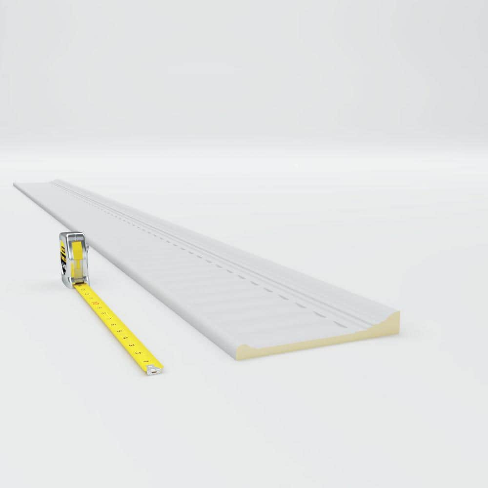 Ekena Millwork SAMPLE - Endurathane Elsinor Fluted Frieze7 3/4"H x 1"P x 12"L, Factory Primed