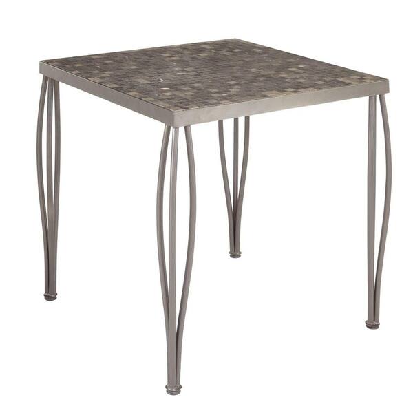 Home Styles Glen Rock 36 in. Marble Square Patio High Dining Bistro Table