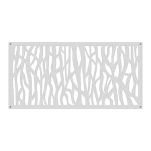 2 ft. x 4 ft. Sprig White Polypropylene Decorative Screen Panel