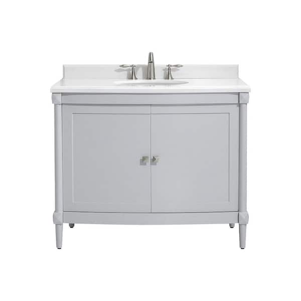 Reviews For Home Decorators Collection Parkcrest 42 In W X 22 D Bath Vanity Dove Grey With Marble Top White Sink The Depot - Home Decorators Collection Bathroom Vanity Reviews