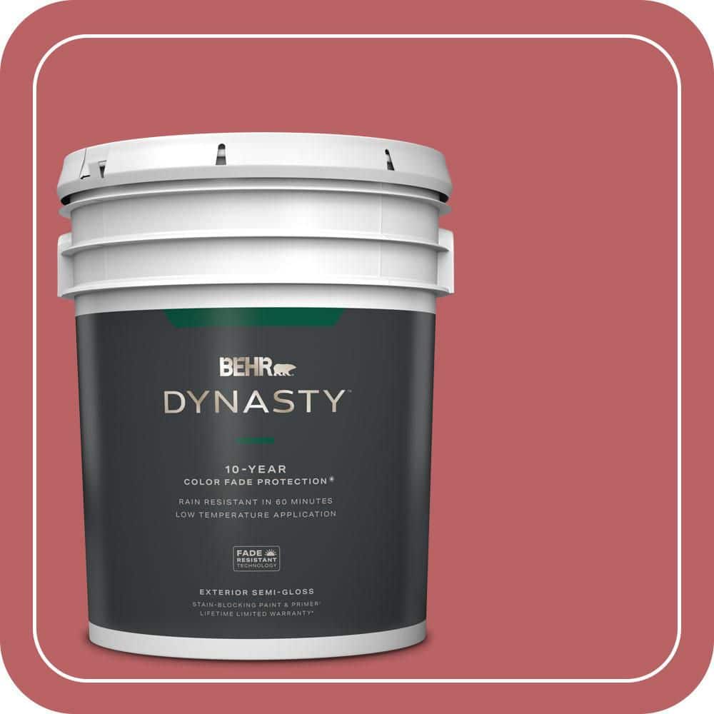 5 gal. #150D-6 Strawberry Rhubarb Semi-Gloss Exterior Stain-Blocking Paint & Primer price history on PriceWatchPro