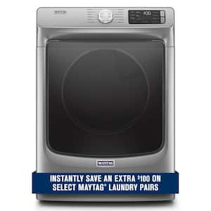 7.3 cu. ft. 240-Volt Metallic Slate Stackable Electric Vented Dryer with Steam, ENERGY STAR